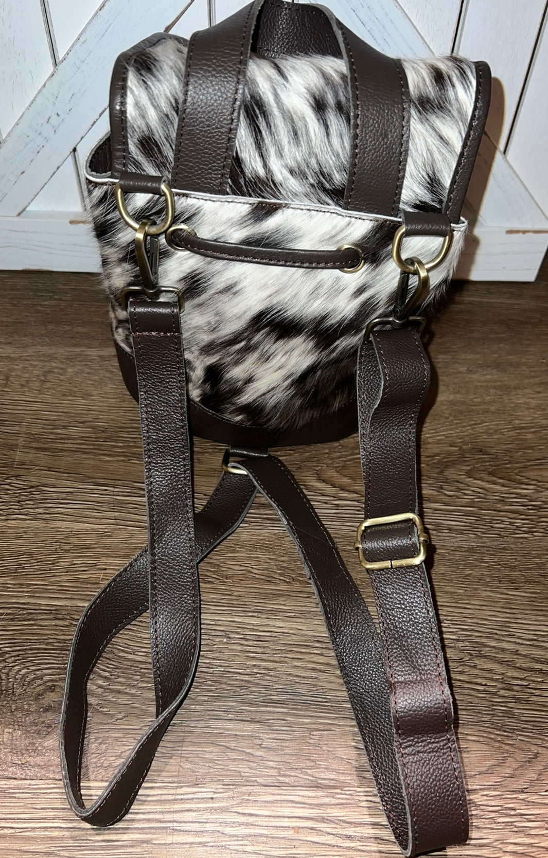 Cowhide Backpack Purse