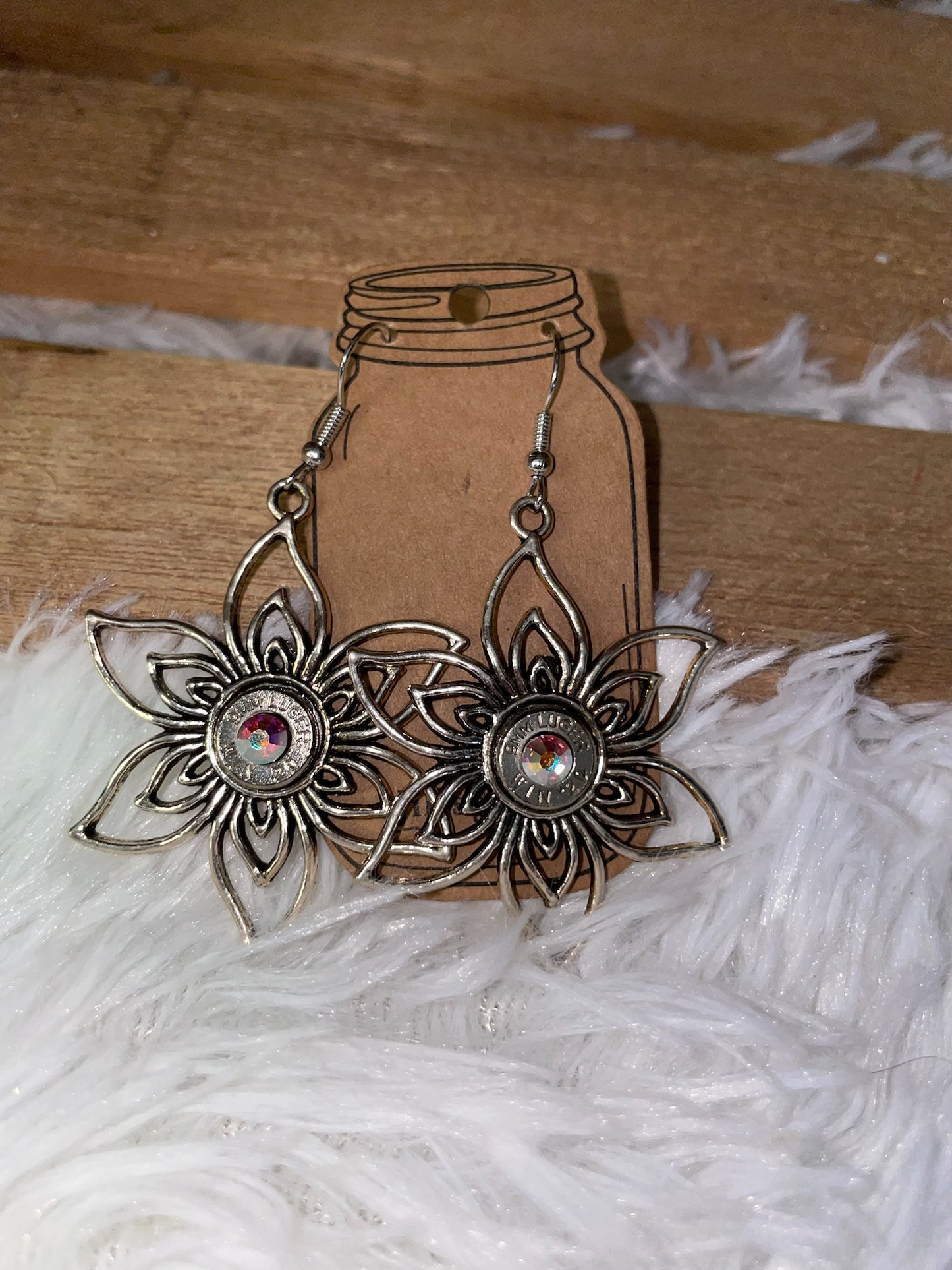 Bullet Flower Dangle Earrings
