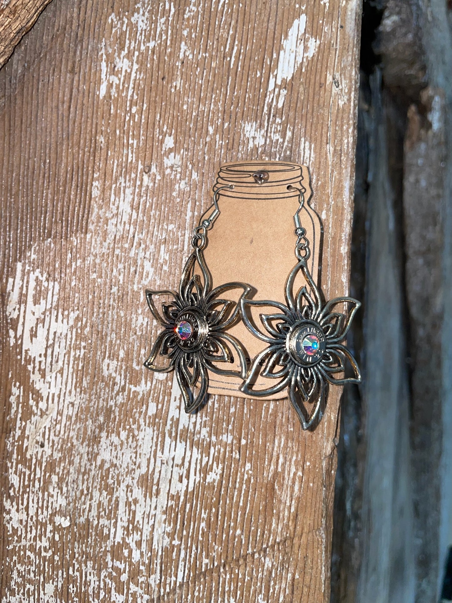Bullet Flower Dangle Earrings