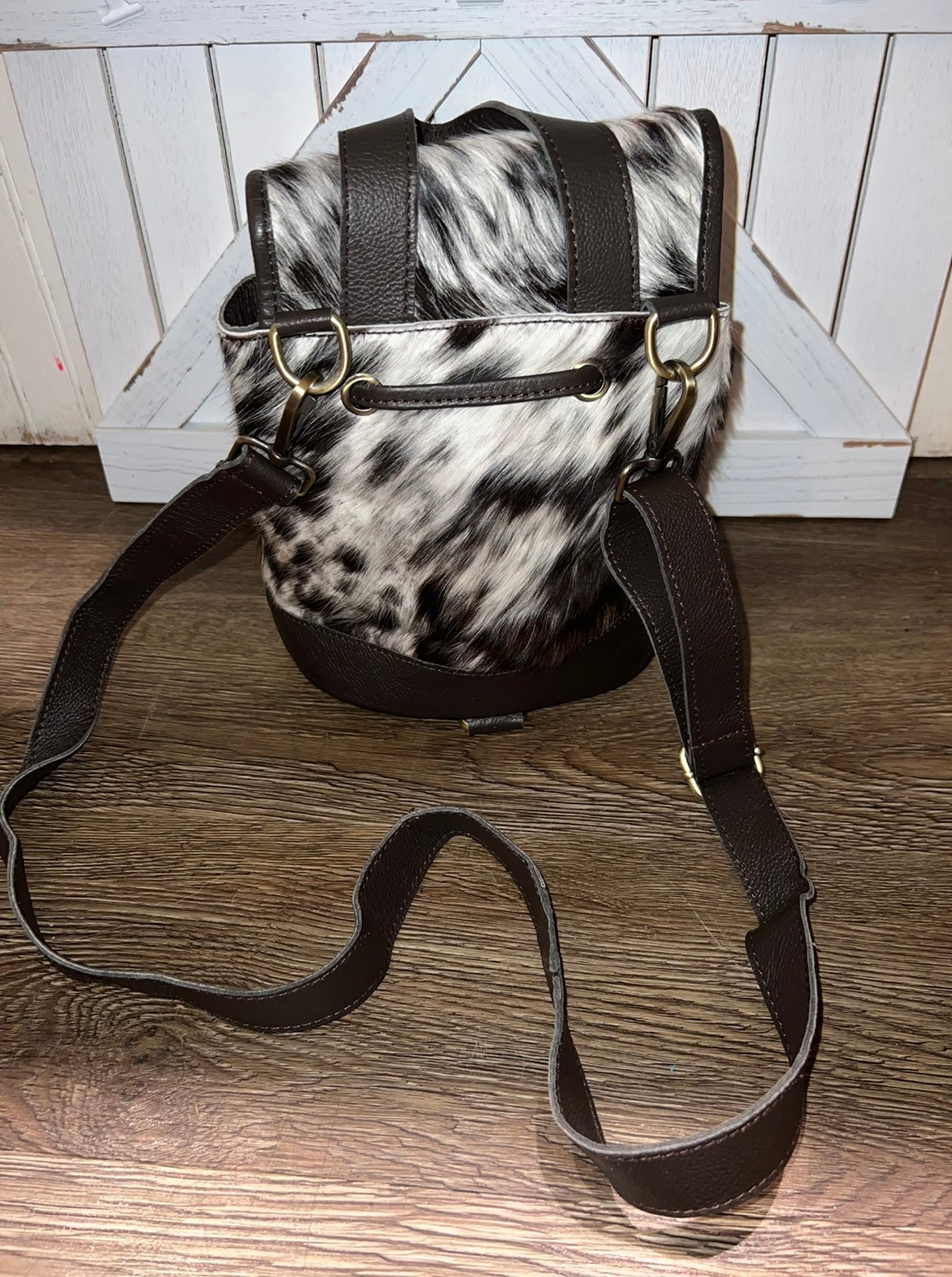Cowhide Backpack Purse