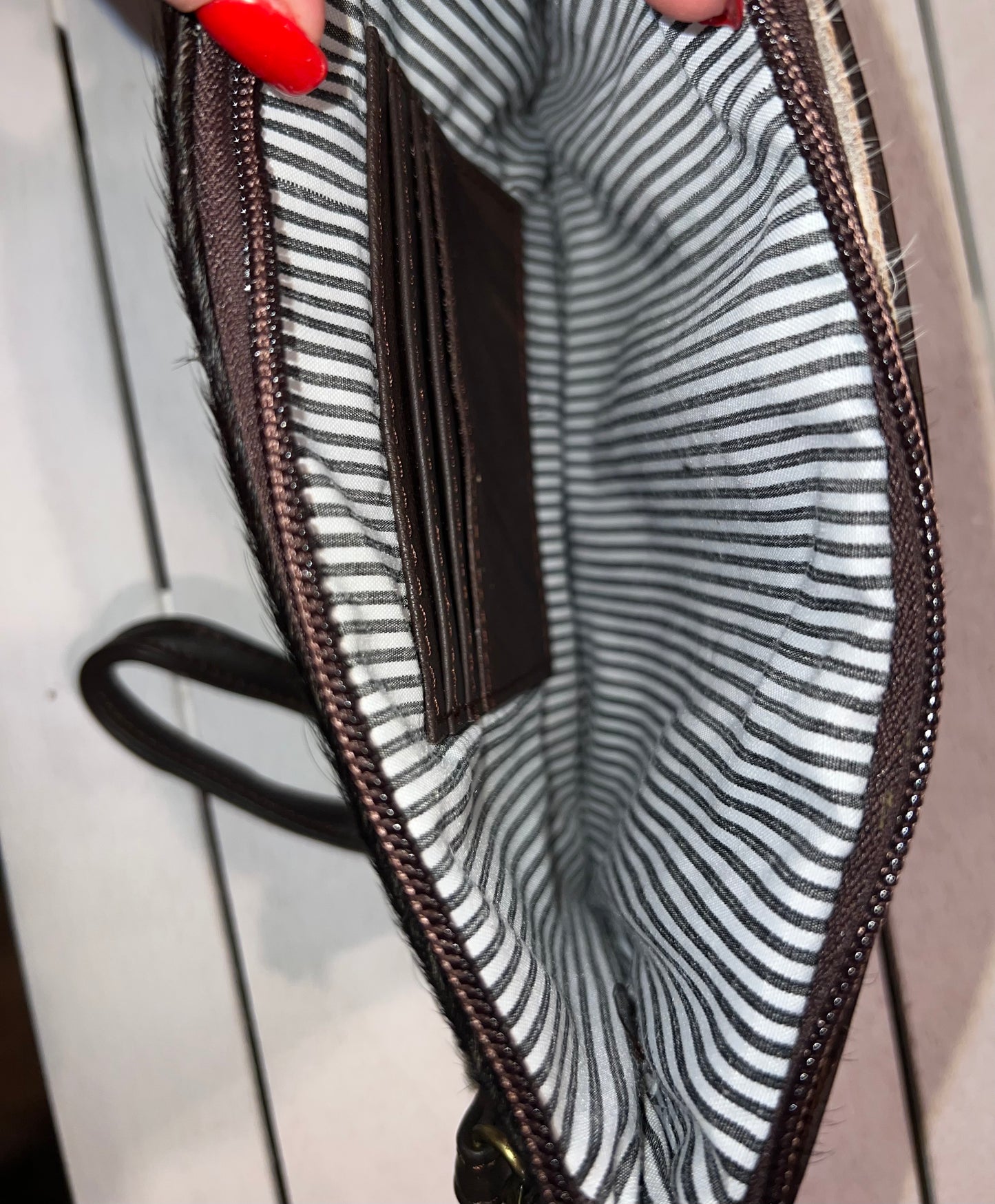 Cowhide Wristlet