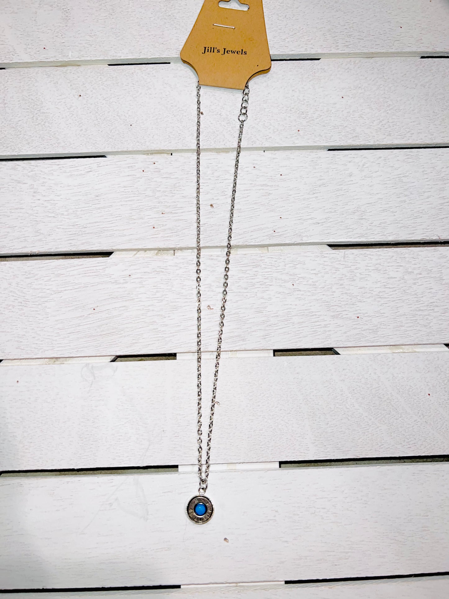 Bullet Necklace with Blue Accent