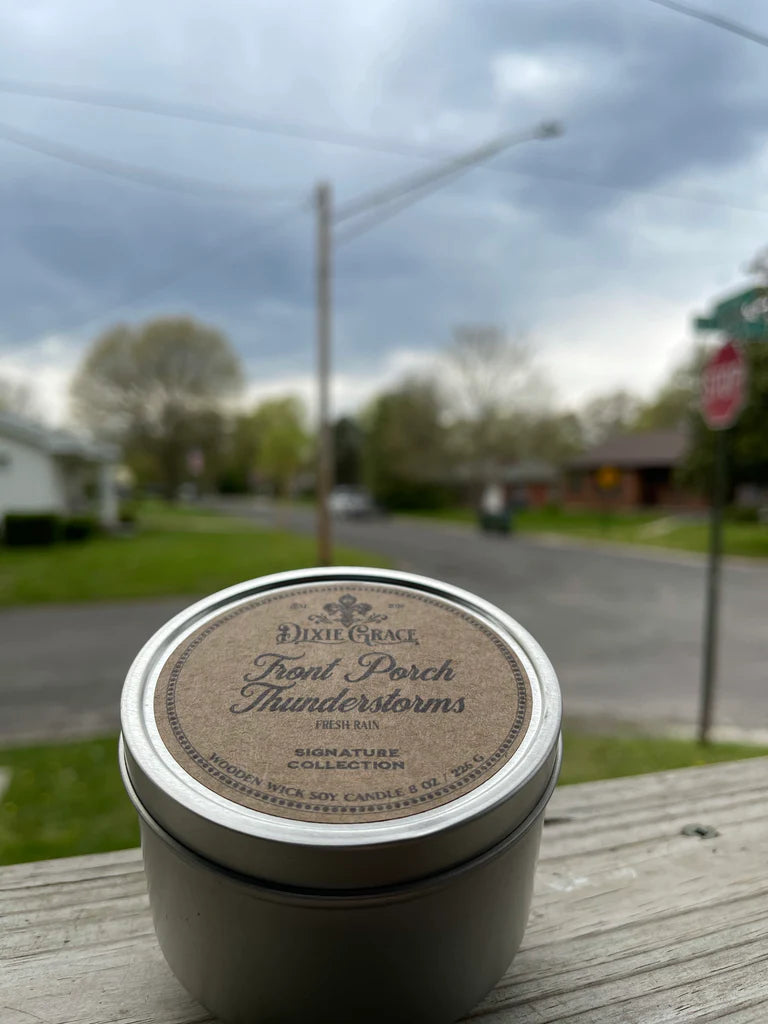 Wooden Wick Candle- Front Porch Thunderstorms *PRE-ORDER*