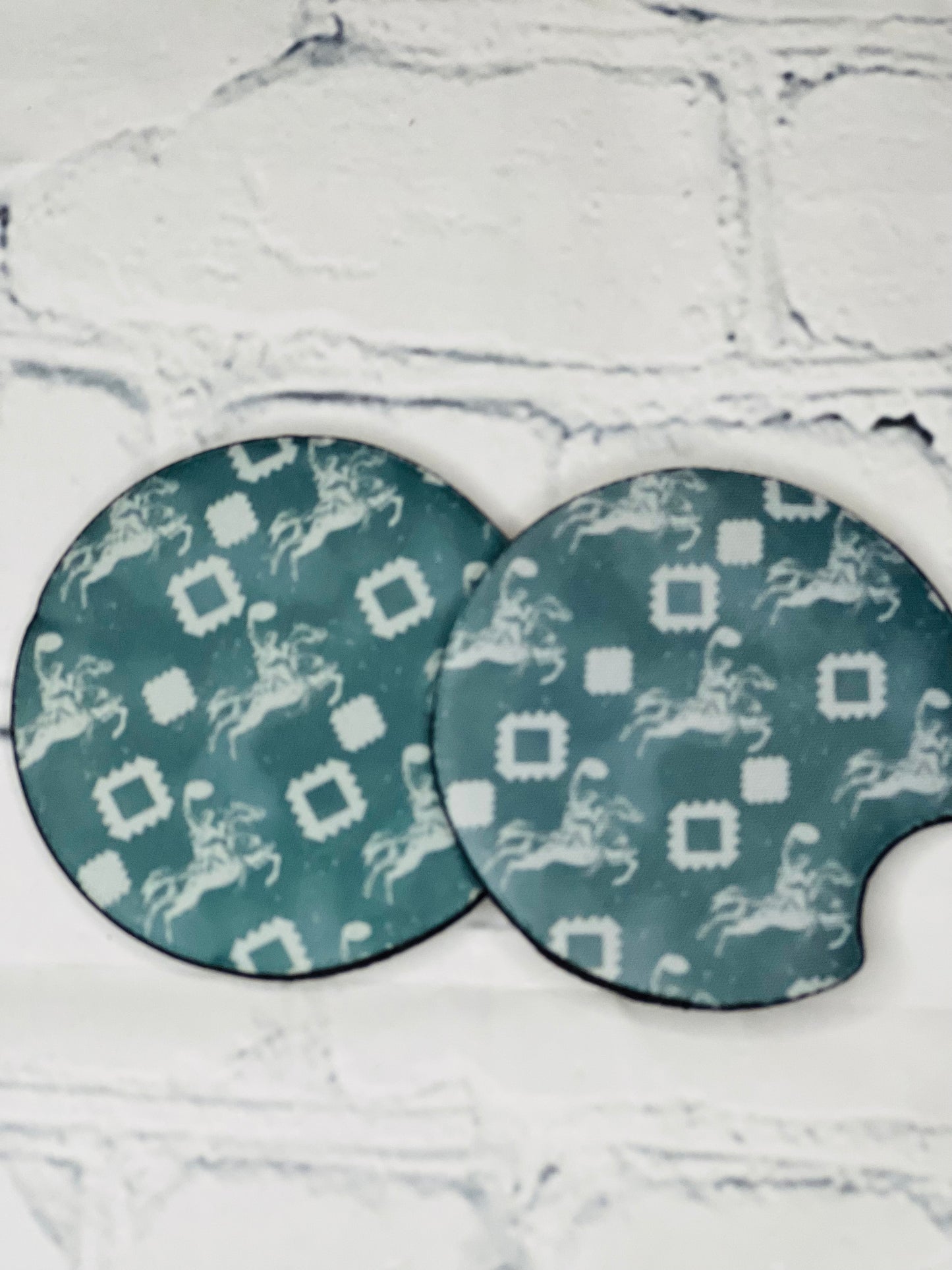 Blue Bronc Car Coaster