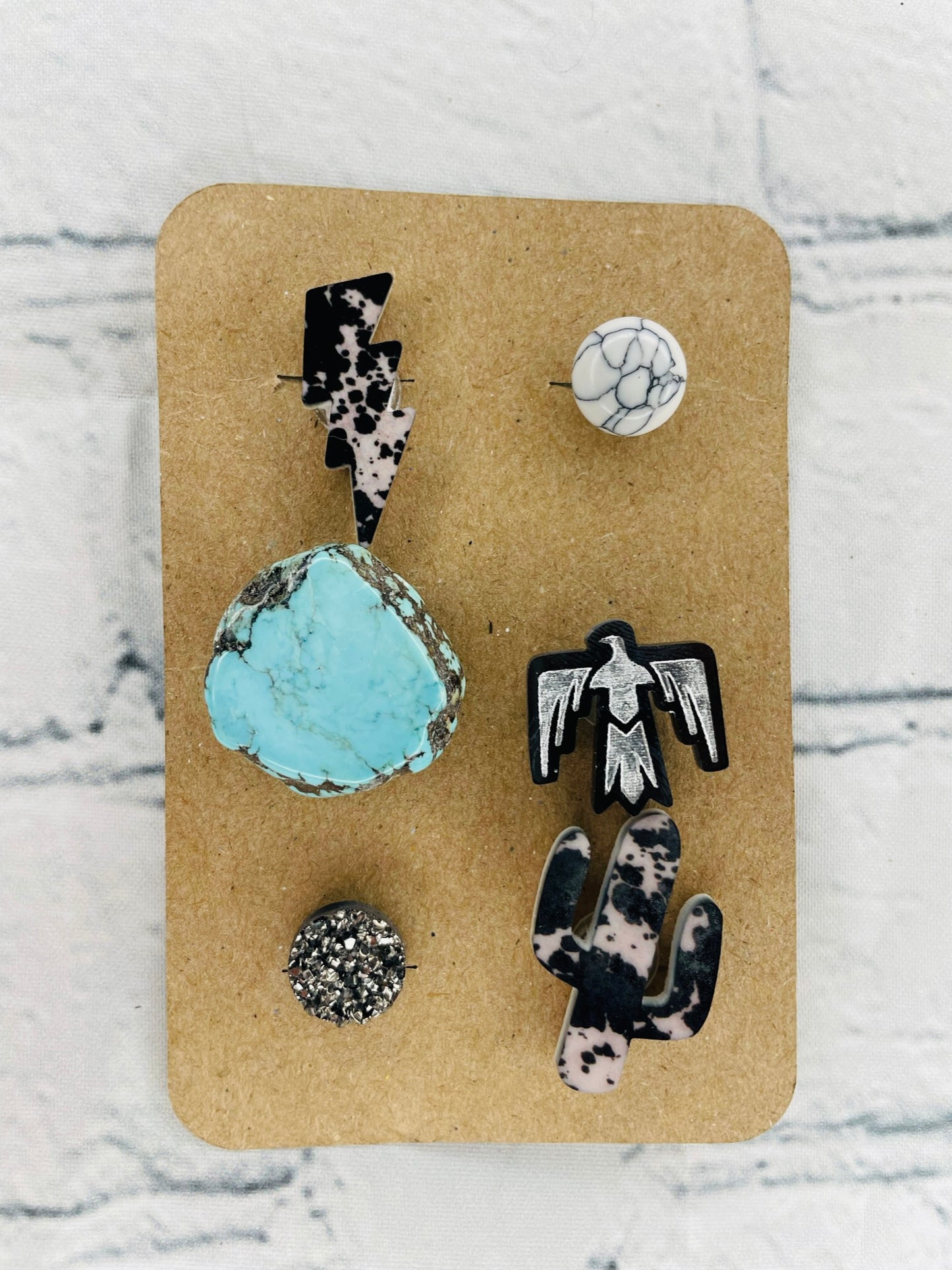 Turquoise & Cow print Shoe Charm Pack
