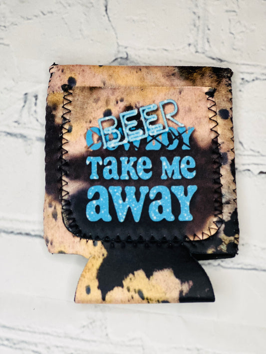 Beer Take Me Away Soft Can Cooler With Pocket