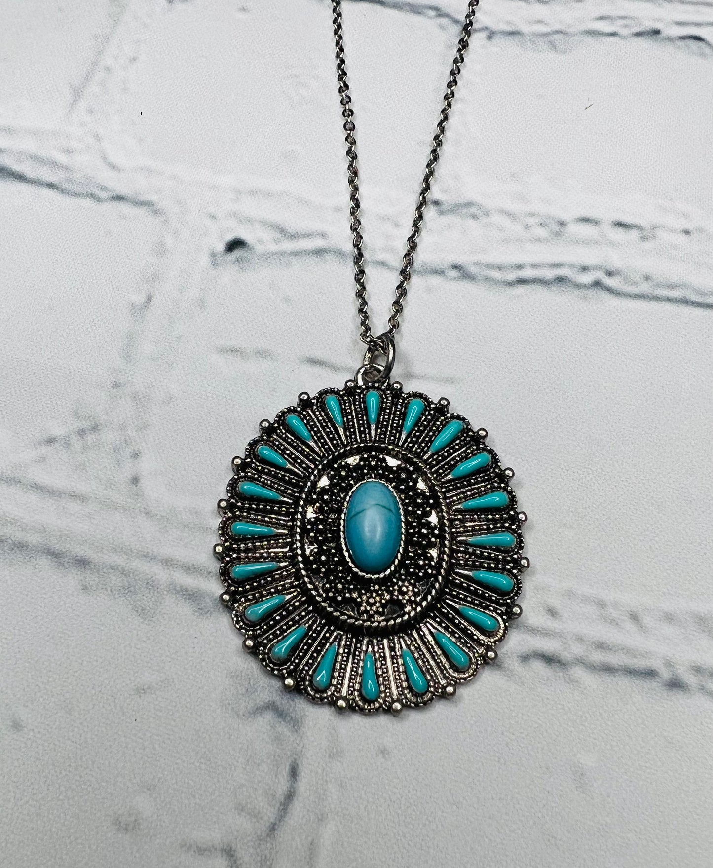 Turquoise Earring and Necklace Set