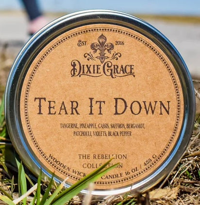 Wooden Wick Candle- Tear It Down *PRE-ORDER*